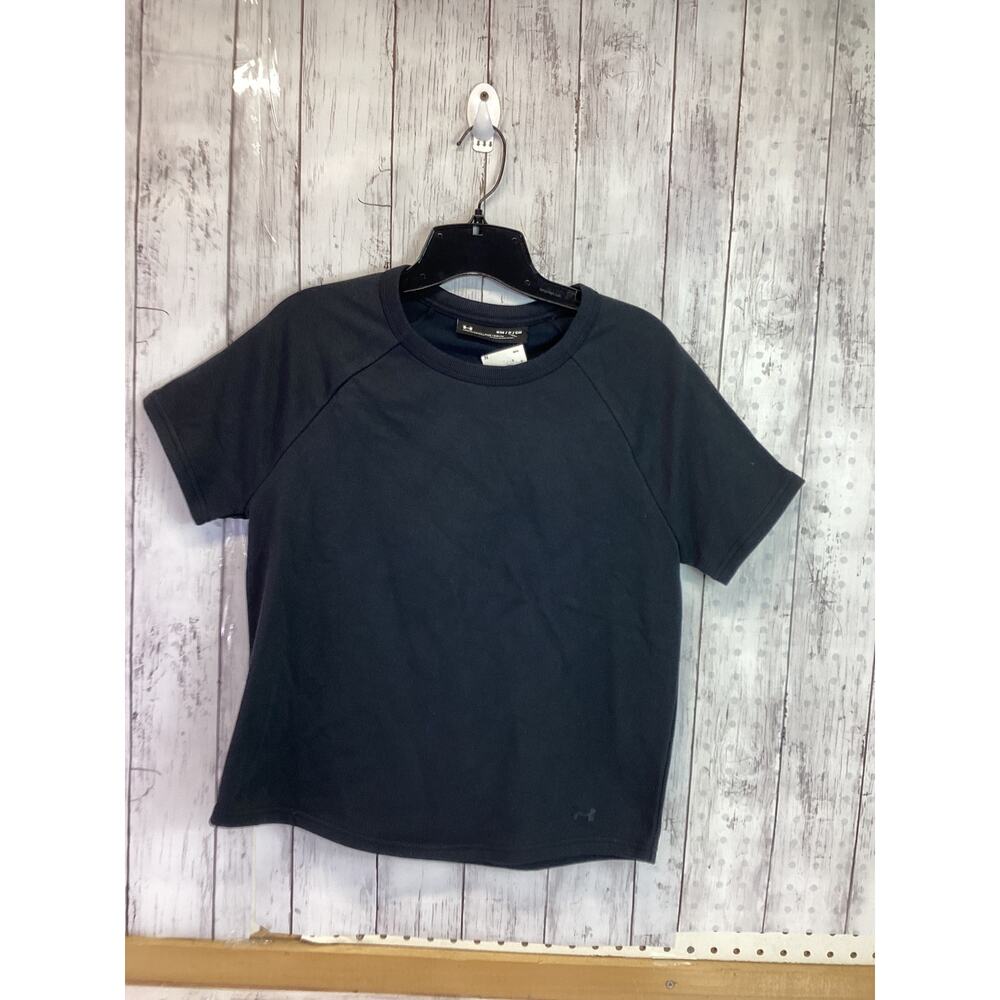 Under Armour Women Sweat/T-Shirt, Size Small Black Cotton/Linen